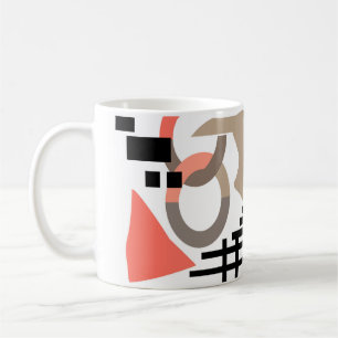 Abstrakte moderne geometrische Formen Elemente Kor Kaffeetasse