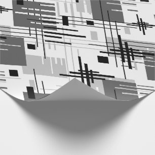 Abstrakte moderne geometrische Formen gestreift Geschenkpapier