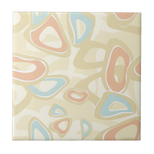 Abstrakte moderne geometrische Formen Pastell Retr Fliese