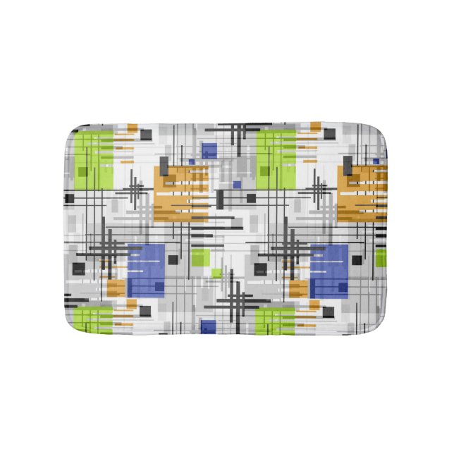 Abstrakte, moderne geometrische Formen, Streifen Badematte (Vorderseite)