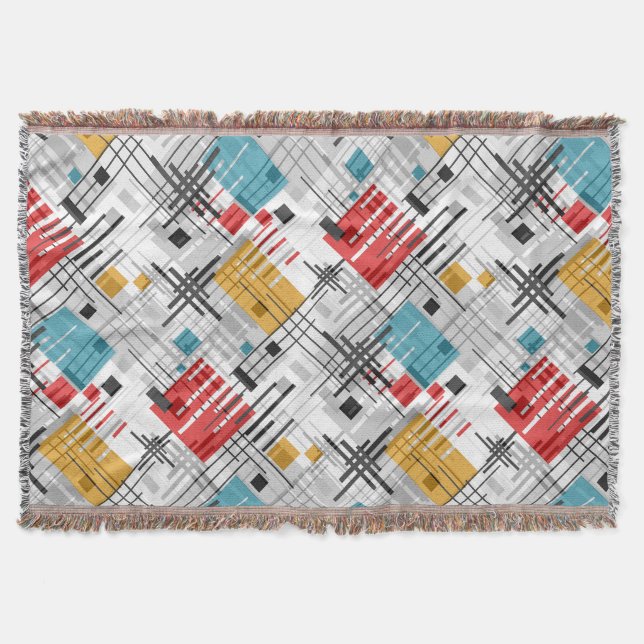 Abstrakte, moderne geometrische Formen, Streifen Decke (Vorderseite)