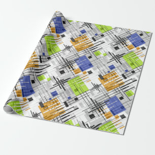 Abstrakte, moderne geometrische Formen, Streifen Geschenkpapier