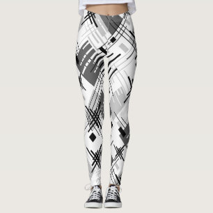 Abstrakte, moderne geometrische Formen, Streifen Leggings