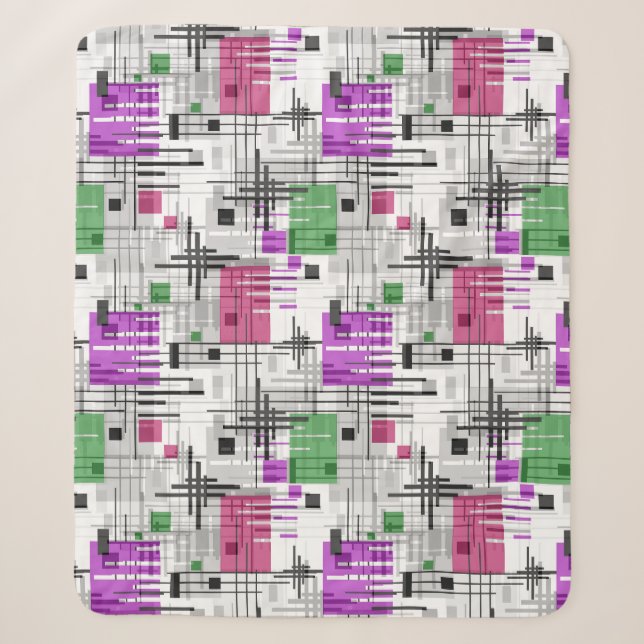 Abstrakte, moderne geometrische Formen, Streifen Sherpadecke (Vorderseite)