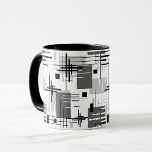Abstrakte, moderne geometrische Formen, Streifen Tasse