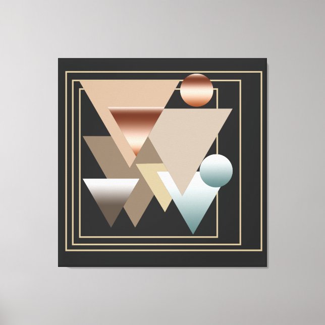 Abstrakte moderne geometrische futuristische Kunst Leinwanddruck (Vorderseite)