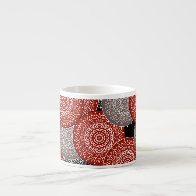Abstrakte, moderne geometrische Kreise runden Form Espressotasse (Vorderseite)