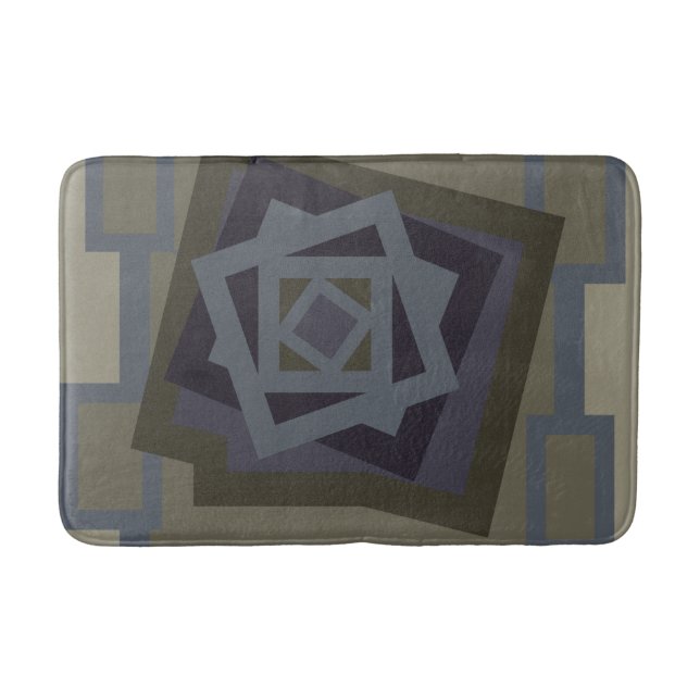 Abstrakte moderne geometrische Kunst Badematte (Vorderseite)