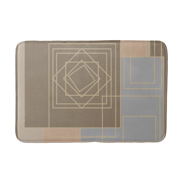 Abstrakte moderne geometrische Kunst Badematte (Vorderseite)