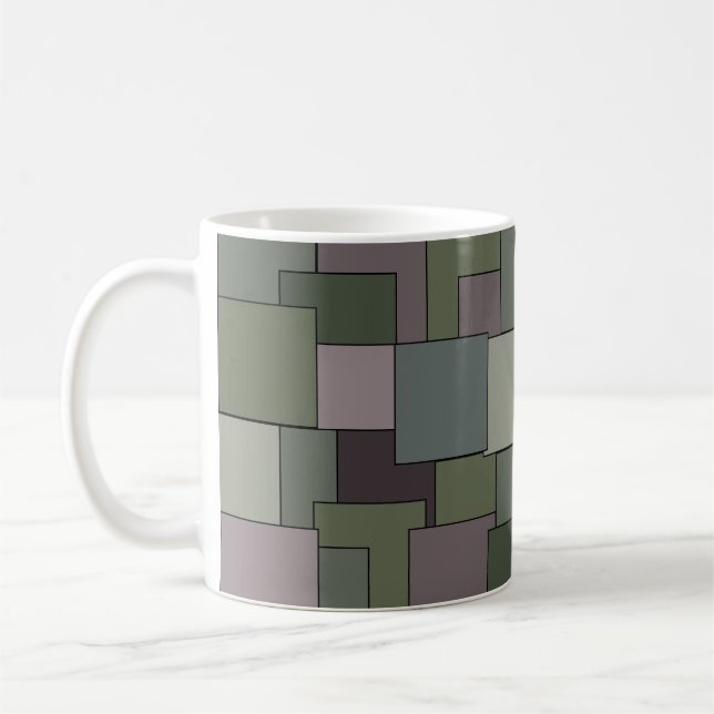 Abstrakte moderne geometrische Kunst Kaffeetasse (Links)