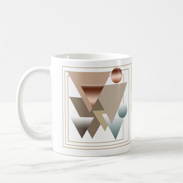 Abstrakte moderne geometrische Kunst Kaffeetasse (Links)