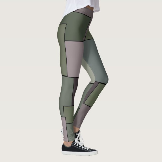 Abstrakte moderne geometrische Kunst Leggings (Rechts)