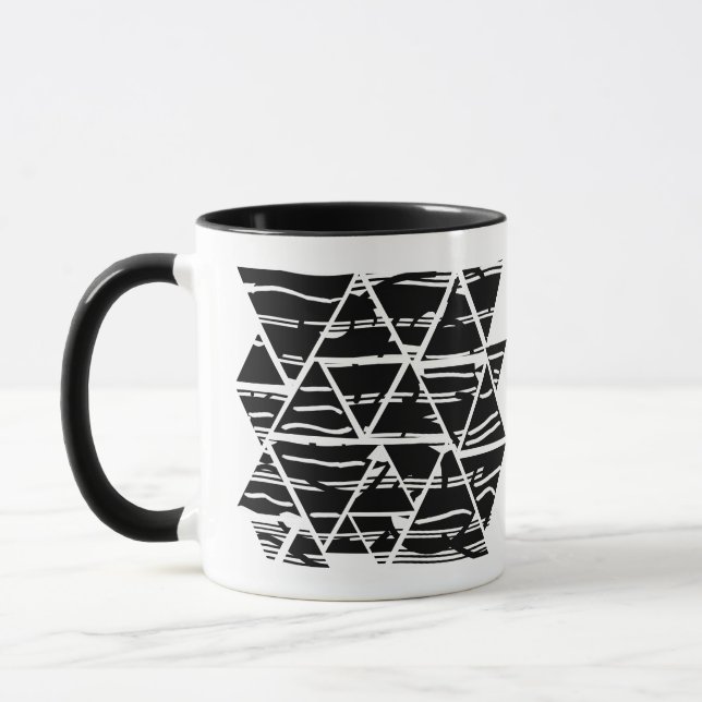 Abstrakte moderne geometrische Kunst Tasse (Links)