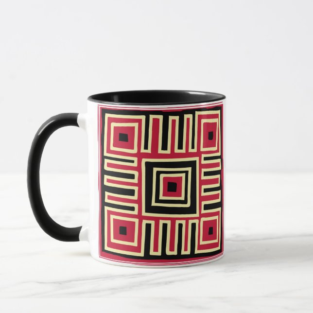 Abstrakte moderne geometrische Kunst Tasse (Links)