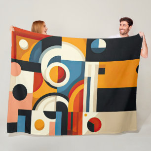 Abstrakte moderne geometrische Malerei Fleecedecke