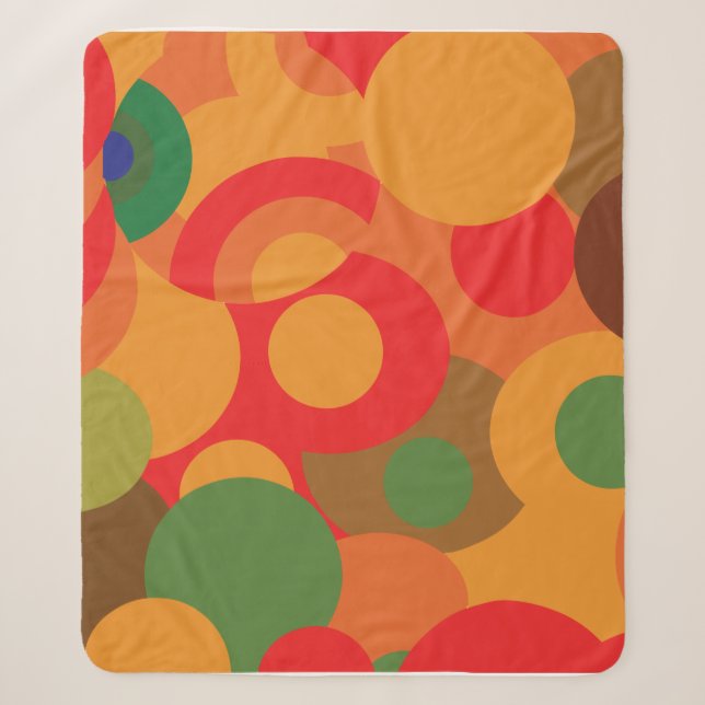 Abstrakte, moderne geometrische Muster Sherpadecke (Vorderseite)