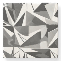 Abstrakte moderne geometrische Schwarz-Weiß-Aquare