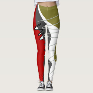 Abstrakte, moderne, kreative, applicke Kissen mit Leggings