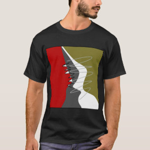 Abstrakte, moderne, kreative, applicke Kissen mit T-Shirt