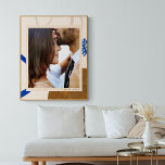 Abstrakte Moderne Kunst Beige Blaues Foto Poster<br><div class="desc">Mit dieser modernen abstrakten Wandkunst in Blau und Beige gestalten Sie Ihr Foto und gestalten es mit Ihrem Wunschtermin.</div>