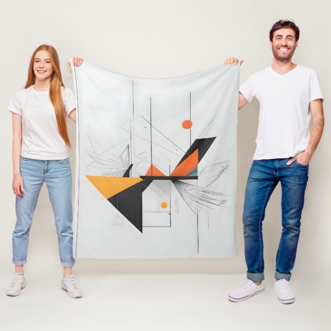 Abstrakte moderne Kunst Fleecedecke (Beispiel)