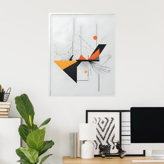 Abstrakte moderne Kunst Poster (Heimbüro)