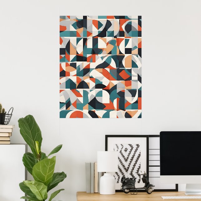 Abstrakte moderne Kunst Poster (Heimbüro)