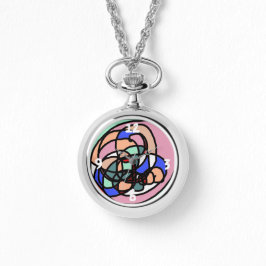 Abstrakte Moderne Kunst - Silver Wraparound Watch Armbanduhr