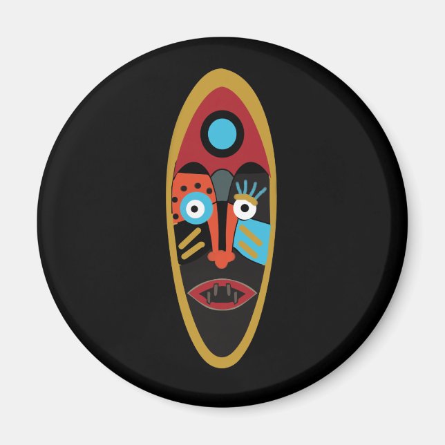 abstrakte moderne Maske Magnet (Vorne)