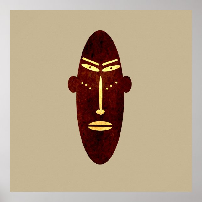 abstrakte moderne Maske Poster (Vorne)