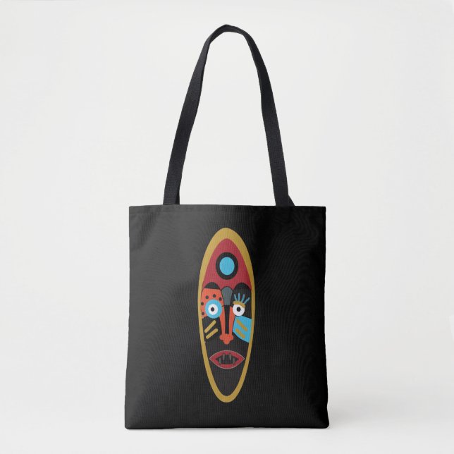 abstrakte moderne Maskentechnik Tasche (Vorderseite)
