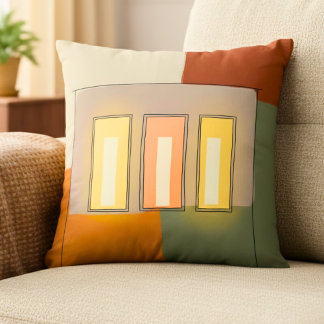 Abstrakte moderne minimalistische Fensterarchitekt Kissen