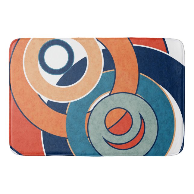 Abstrakte moderne minimalistische Kunstlandschaft Badematte (Vorderseite)