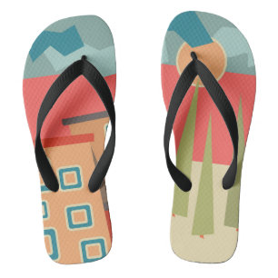 Abstrakte moderne minimalistische Kunstlandschaft Flip Flops