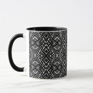 Abstrakte moderne nahtlose ornamentale weiße schwa tasse
