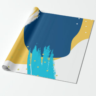 Abstrakte moderne Pinselkomposition Geschenkpapier