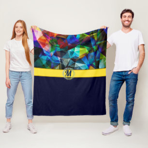 Abstrakte moderne Polygon-Dreiecke dunkle Brille Fleecedecke