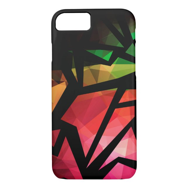 Abstrakte moderne polygonal graffiti geometrisch d Case-Mate iPhone hülle (Rückseite)