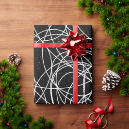 Abstrakte, moderne Random-Scribble-Punkte Geschenkpapier