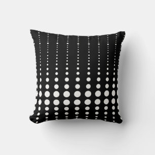Abstrakte moderne, Schwarz-weiße Linien dots cir Kissen