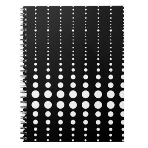Abstrakte moderne, Schwarz-weiße Linien dots cir Notizblock