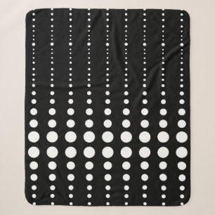 Abstrakte moderne, Schwarz-weiße Linien dots cir Sherpadecke