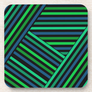 Abstrakte, moderne Stripe Marine Stripe gr Getränkeuntersetzer