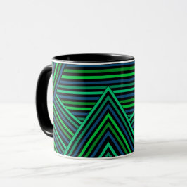 Abstrakte, moderne Stripe Marine Stripe gr Tasse