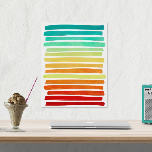 Abstrakte moderne tropische Sommerfarben Pinselstr Poster (Von Creator hochgeladen)