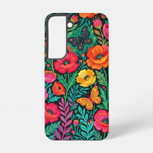 Abstrakte Mohnschmetterlinge Garten Samsung Cases Galaxy Hülle
