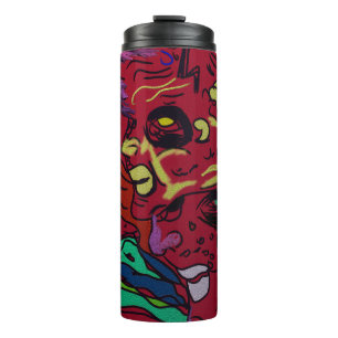 Abstrakte Mondgalaxie-Kunst-Thermal-Tumbler Thermosbecher