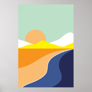Abstrakte Mondlandschaften Poster