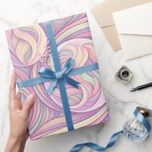 Abstrakte Mondphase Pastell Weiche Geschenkpapier