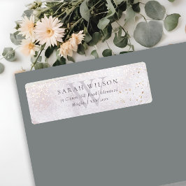 Abstrakte Monogramm-Adresse für Lilac-Pinsel